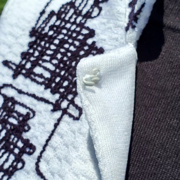 Ming Wang White Knit Jacket Black Embroidery - Picture 9 of 16